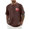 thumbnail image 1 of Jamicy Chemises pour Hommes Décontractées Été 2025 Mode Imprimé Col Rond T-Shirts Graphiques Surdimensionnés Hauts d'Été Décontractés, 1 of 3