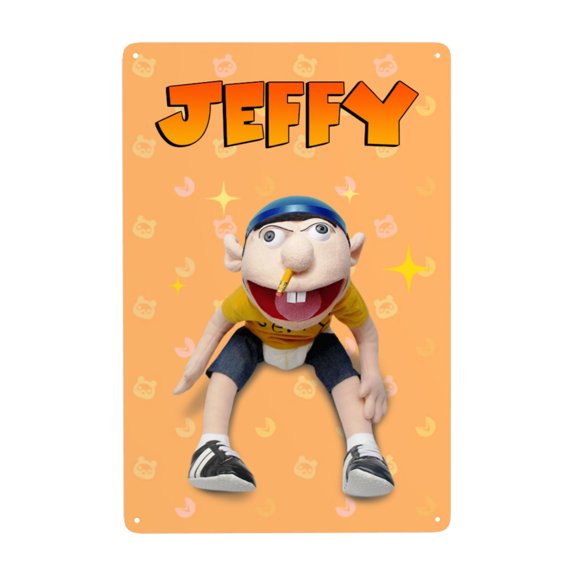 Retro Metal Tin Sign SML Jeffy Wall Decor Poster for Home Club Coffee 8"x12"