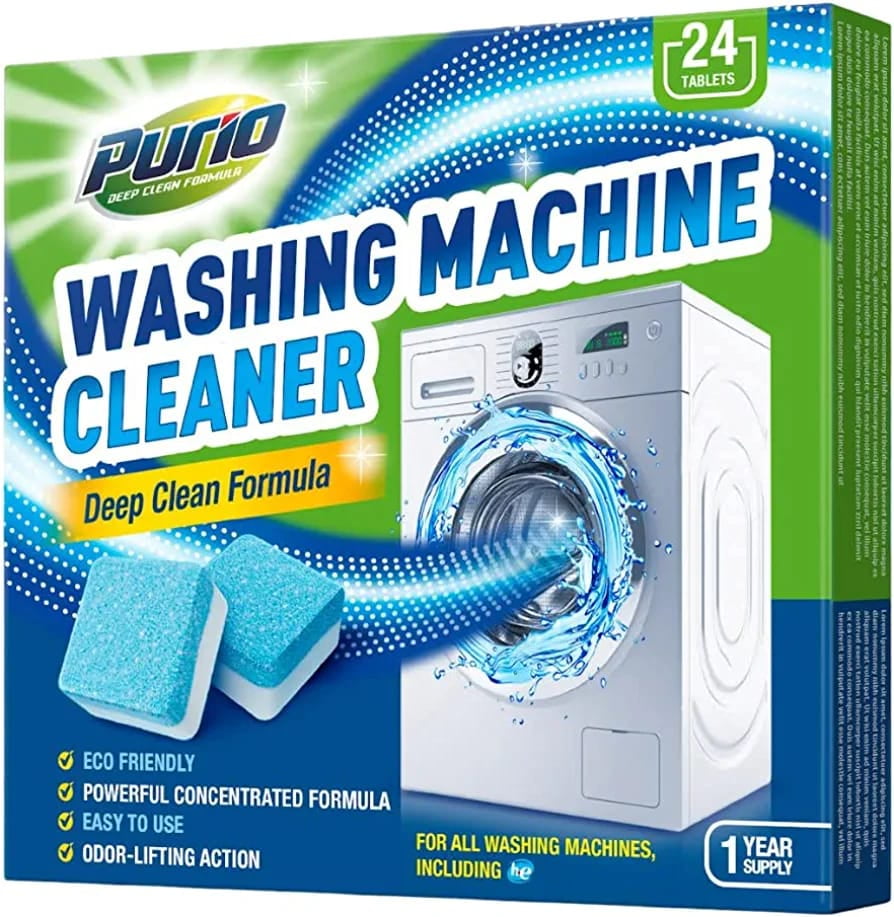 Smelly Washer Washing Machine Cleaner Remove Grime with 24Ct. Washer Tablet Cleaners & 6Ct