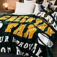 thumbnail image 5 of Green Bay Fan Letter Pattern Blanket, Soft Comfortable Throw Blanket, Warm Napping Blanket for Home Office, Bedroom Decor Accessories, 5 of 7