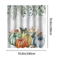 thumbnail image 3 of TIMIFIS Shower Curtain Bathing Curtain Pumpkin Maple Leaf Bathroom Water Proofing Punching Proof Curtain Partition Door Curtain Shower Curtain Shower Curtain Liner, 3 of 6