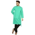 thumbnail image 5 of Atasi Indian Designer Kurta For Mens Party Wear Solid Color Ethnic Long Shirt, 5 of 7