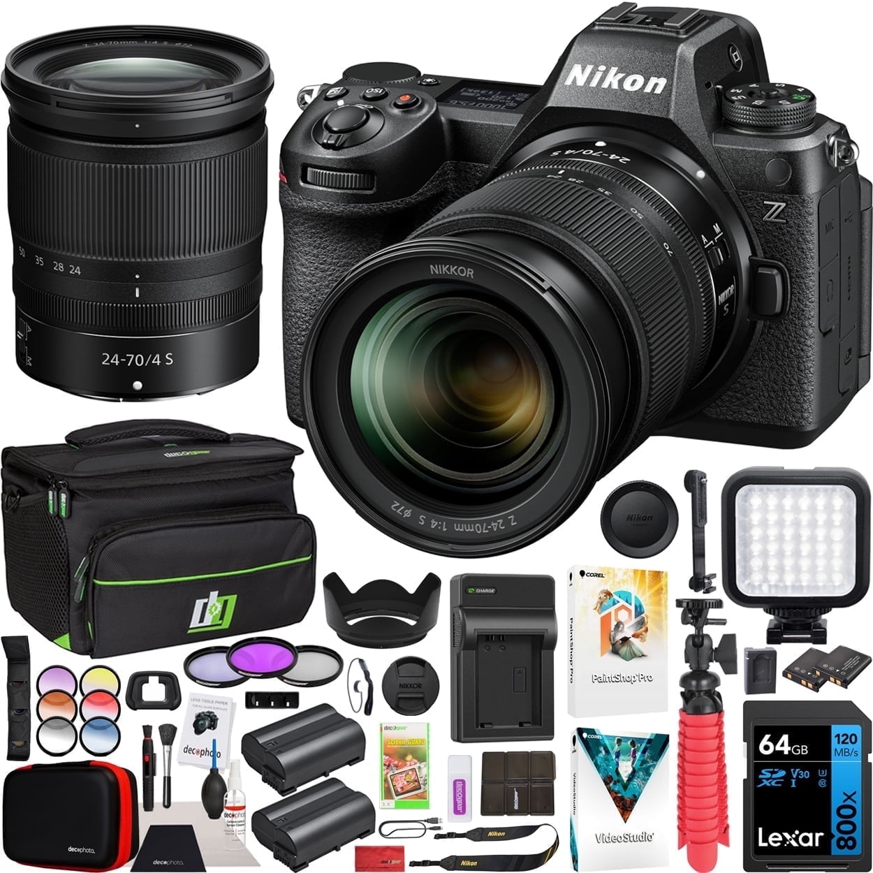 Nikon - Nikon 双眼鏡　10×70  51° Nikon Zf Mirrorless Camera with 24-70mm f/4 Lens (Black) 1772