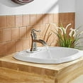 thumbnail image 5 of BWE Waterfall Brushed Nickel Bathroom Sink Faucet Single Handle One Hole Deck Mount Lavatory Commercial, 5 of 9
