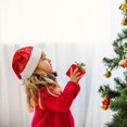 thumbnail image 6 of Glitter Red Santa Hat, Christmas Hat with White Plush Brim & Pom Pom, Soft Fur Xmas Hat with Star Sequins, Festive Headwear for Holiday Gathering, New Year Celebration & Party Costume,1 Pcs, 6 of 8
