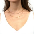 thumbnail image 3 of BERRICLE Bead Fashion Station Necklace for Women 16 inch, Yellow Gold Plated, 3 of 6