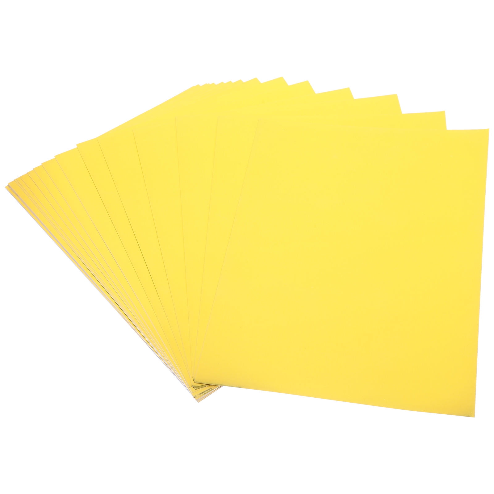 Minkissy 20 Sheets Golden Rectangular Printable Holographic Sticker Paper for Printer A4 Size 11.7x8.3in Pet Material