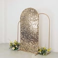 thumbnail image 3 of BalsaCircle 7 ft Champagne Fitted Sparkly Big Payette Sequin Round Top Wedding Arch Backdrop Stand Cover Party Events Decorations, 3 of 8