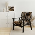 thumbnail image 2 of Designart "Celebrity Chic Giraffe IV" Gold Fashion Upholstered Accent Chair - Glam Arm Chair For Bedroom, 2 of 7