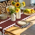 thumbnail image 4 of Fat Chef Round 13 Inch Placemats Set of 4, Red Gourmet Kitchen Red Black Buffalo Plaid HeatResistant Non Slip Place Mats for Dining Table, Wipeable Braided Kitchen Table Mats for Housewarming, 4 of 9