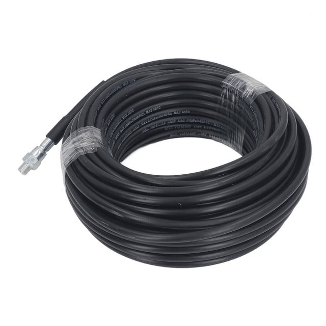 High Pressure Washer Hose Set, Easy Connection Sewer Jetter Hose Nozzle Kit 50Ft for Cleaning Car Motorcycle
