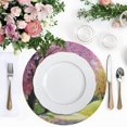 thumbnail image 6 of Round Grid Placemat ,One Sizex4, Round Placemat, PVC Plate Mat，15.4 Inch Non-Slip and Heat Resistant, Table Placemat, Dining Room Placemat Beautiful Tree in Spring, 6 of 7