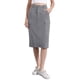 thumbnail image 1 of Falda Midi de Mujer Inspire Chic de Cintura Alta con Espalda Elástica de Pana XS Gris, 1 of 5