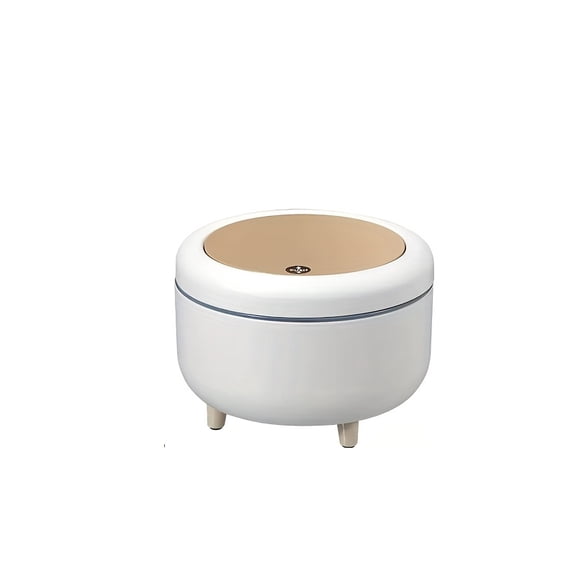 Pressed Luxury Covered High-Base Household Bathroom Kitchen Trash Can Living Room Bedroom Creative Paper Bin