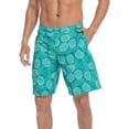 thumbnail image 4 of LRD Men's Swim Trunks with Compression Liner 9 Inch Inseam Board Short Pineapples / Green L, 4 of 6