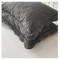 thumbnail image 4 of 2-Piece 100% Cotton Quilted Pillow Shams Embroidered Farmhouse Pillow Shams (King, Heather Grey), 4 of 7