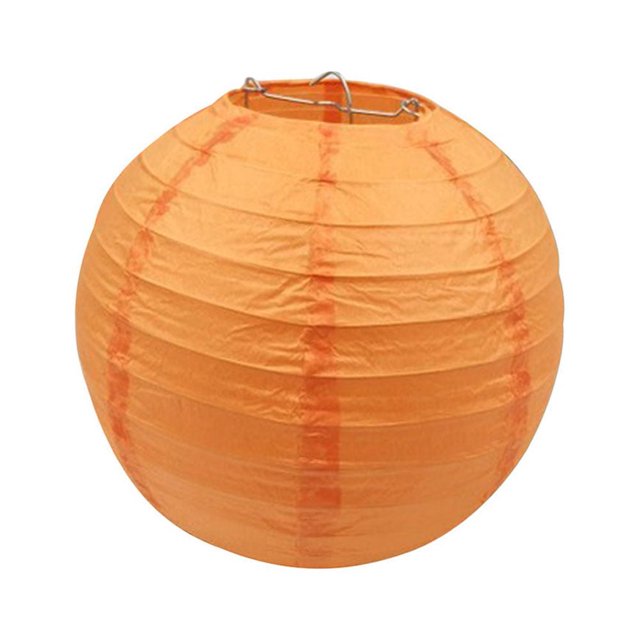 Farol chino plegable Farfi, en blanco, para niños, para pintar y colgar, decoración para festivales (naranja, 30 cm)