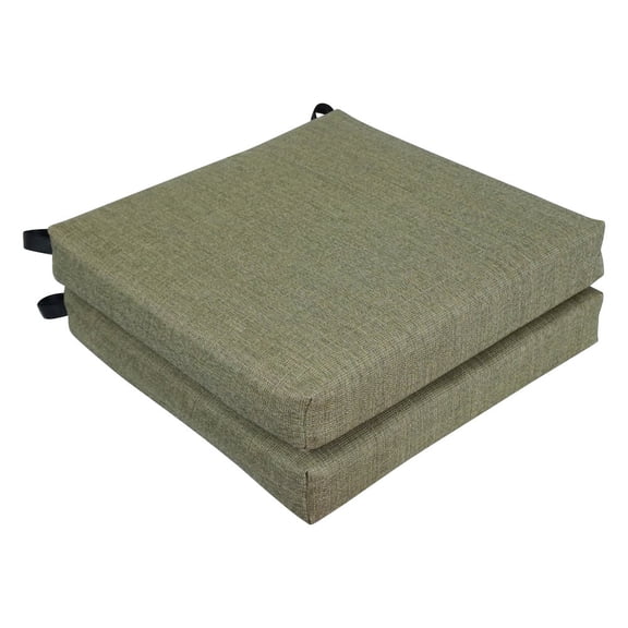 Blazing Needles 20-inch by 19-inch Premium Olefin Outdoor Chair Cushions (Set of 2)
