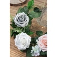 thumbnail image 4 of Flores artificiales Floroom de aspecto real, brillantes, plateadas y grises, rosas de espuma, 50 unidades, 4 of 6
