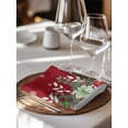 thumbnail image 6 of Christmas Poinsettia Cloth Napkins Set of 6 Reusable Dinner Napkins, Xmas Eucalyptus Botanical Red Cocktail Napkin Washable Table Napkins for Wedding/Holiday Party/Baby Shower 20"x20", 6 of 7