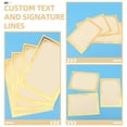 thumbnail image 3 of HAMPPLIES 12 Sheets Printing Paper Certificate Paper Golden Text Smooth Edges Employees, 3 of 7