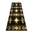thumbnail image 2 of BizChair South West Native Area Rug Runner Design C318 Black (2 Feet X 7 Feet), 2 of 6