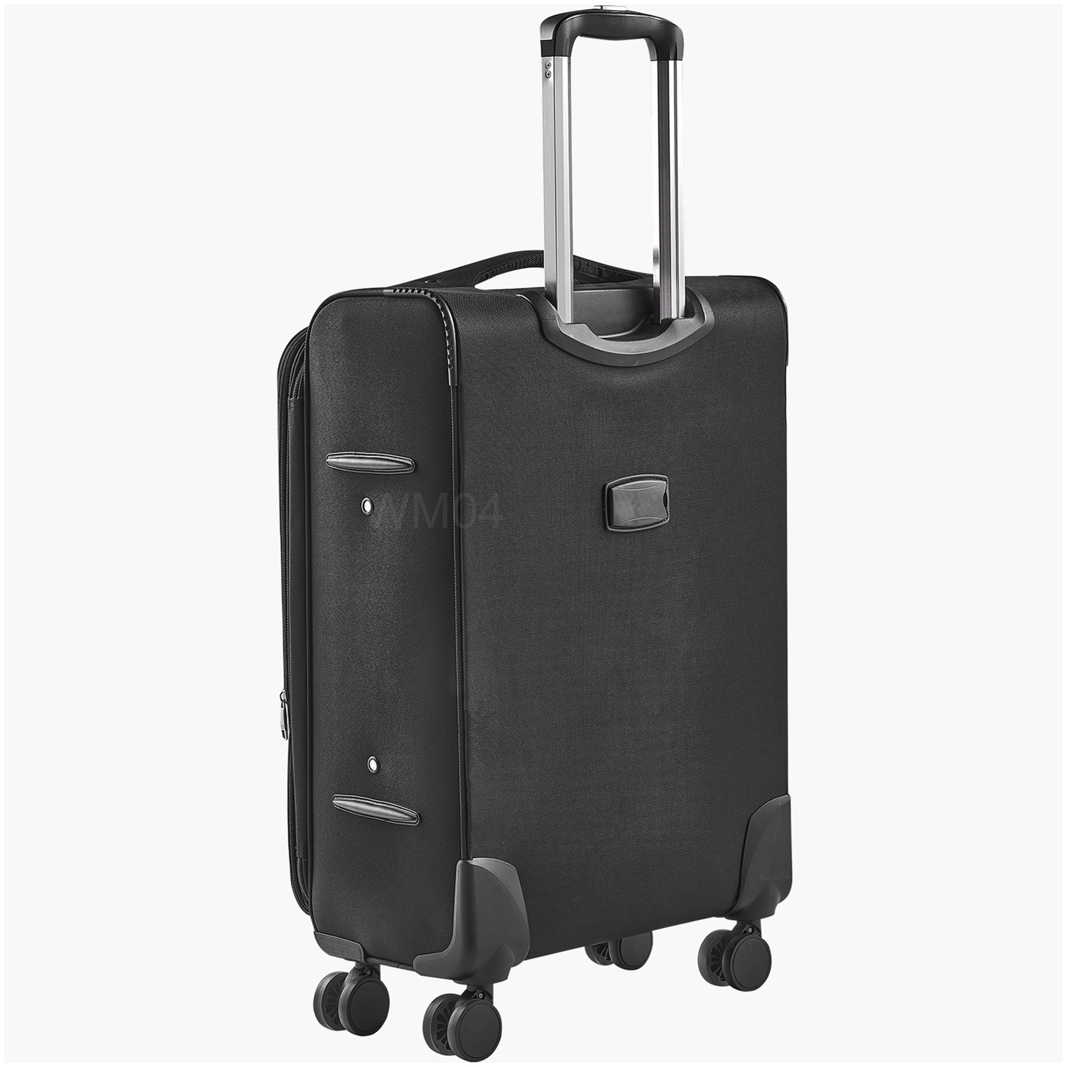 MANGIJOY Large Capacity 24 Inch Expandable Spinner Suitcase - Black Check-In Luggage with TSA Lock