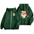 thumbnail image 4 of XIAOCHA Women's Santa Full-Zip Hoodie Fall Winter Fleece Sport Jacket Cozy Warm Outdoor Workout Hoodie, 4 of 8