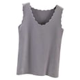 thumbnail image 1 of Sonducket Ropa interior térmica para mujer, chaleco sin costuras para Otoño Invierno, hogar, escuela, capa básica, Tops cálidos, ropa Camisetas sin mangas Gris, 1 of 6