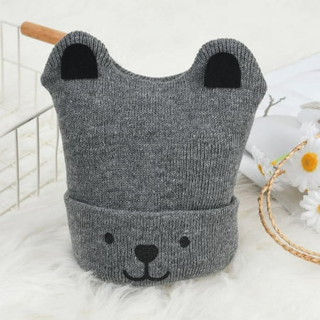 

Autumn/Winter Infant Hood Cute Bear Model Baby Knitted Warm Hat Bear Model