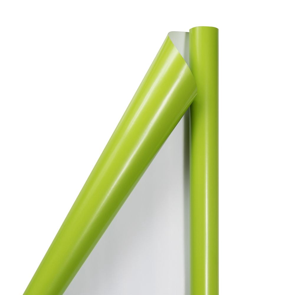 JAM Paper Lime Green Glossy Wrapping Paper, All Occasion, 25 Sq. ft, 2 per Pack