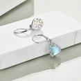 thumbnail image 4 of Moonstone Filigree Teardrop Drop Dangle Earrings Sterling Silver Leverback Earrings Moonstone Jewelry Gifts for Women, 4 of 6