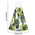 thumbnail image 6 of Yayeee Kitchen Hanging Hand Towels Set of 2 with Loop Bathroom Absorbent Tie Towel, Gray Floral, 6 of 7