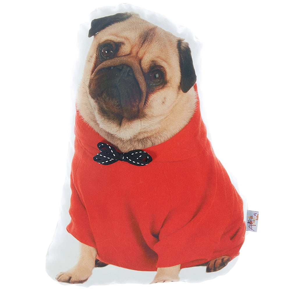 Pug Dog Shape Filled Pillow,Animal Shaped Pillow - Walmart.com - Walmart.com