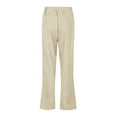 thumbnail image 4 of Womens Corduroy Casual Pants Fall Classic Wide Leg Trousers Two Button Detail Semi Elastic Waist, 4 of 5