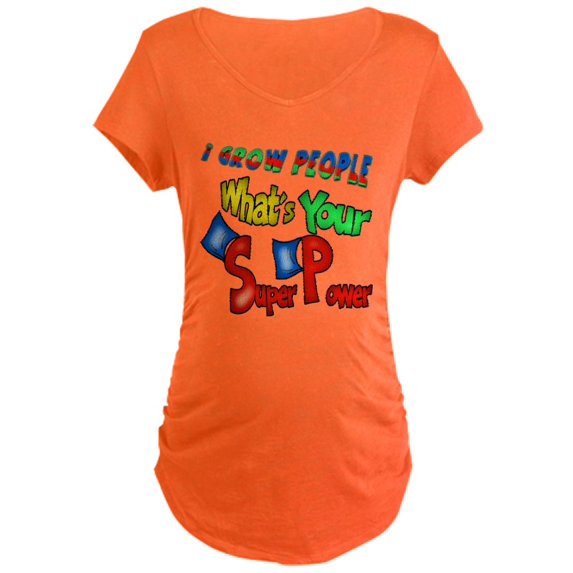 CafePress - Grow People Super Power Maternity Dark T Shirt - Maternity Dark T-Shirt