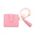 thumbnail image 2 of Women Keychain Bag with Tassel Wallet Fashion Key Chain Snap Button Card Holder Bangle Bracelet Keyring Pendant Accessory Sunflowers, 2 of 8