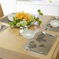 thumbnail image 4 of Ambesonne Modern Place Mats Set of 4, Old Hipster World Map, Standard Size, Grey and Brown, 4 of 6
