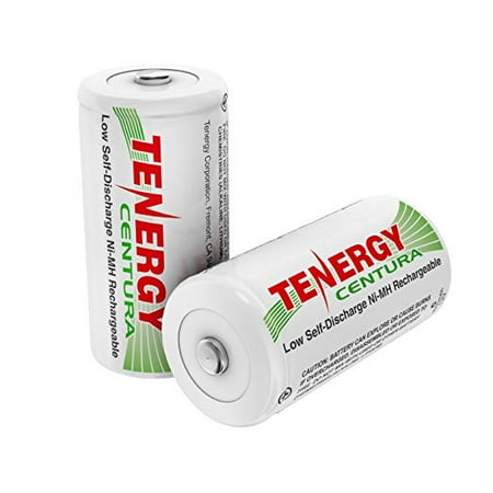 Discharge Nimh Battery - Tenergy Centura C Size 4000mAh Low Self-Discharge (LSD) NiMH Rechargeable Batteries, 1 Card 2-Pack