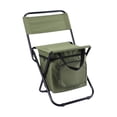 thumbnail image 1 of Silla de campamento heces de respaldo ultraligero taburete plegable taburete silla de asiento plegable para patio jardín jardín de viaje al aire libre Verde, 1 of 8
