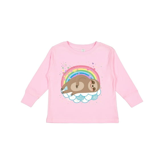 Inktastic Sloth Lover Cute Animal Girls Long Sleeve Toddler T-Shirt