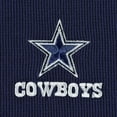 thumbnail image 4 of Men's Navy Dallas Cowboys Maverick Thermal Henley Long Sleeve T-Shirt, 4 of 4