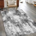thumbnail image 3 of Black Grey Ombre Area Rug 4'x6', Gradient Abstract Art Vintage Washable Non-Slip Rugs, Low Pile Large Carpet for Living Room Bedroom Dining Room Kitchen Office Indoor Mat, 3 of 9