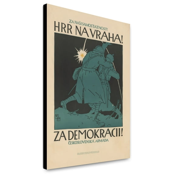 Canvas Print: Za Nasi Samostatnost! Hrr Na Vraha! Za Demokracii! Ceskoslovenska