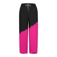 thumbnail image 3 of WILLBEST Pantalones Casuales para Mujer, de Pierna Ancha, Ligeros, de Cintura Alta, Ajustables, con Nudo y Bolsillos, para Uso Diario. Chica, 3 of 3