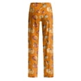 thumbnail image 5 of Women's Fall Wide Leg Pants, Pumpkin Printed Halloween Pajama, Elastic Waist Pants Casual Lounge Bottoms, 5 of 5