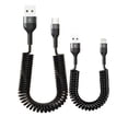 thumbnail image 2 of LEEYNEER Spring USB Car Charger Type C Cable For  14 13 12 15 16 Pro Max Fast Charging Cable For  Xiaomi Huawei Accessories, 2 of 3