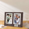 thumbnail image 5 of Gmogad Anniversary Photo Frame Wooden Display Stand - Holds Two 6x4 Pictures for Wedding Couple Valentine's Gift Home Decor Personalized Years Marker, 5 of 6