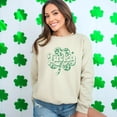 thumbnail image 3 of Shamrock Lucky Graphic Sweatshirt, Unisex St. Patrick's Day Pullover, Trendy Clover Print Crewneck, Casual Irish Pride Top, 3 of 7
