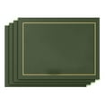 thumbnail image 1 of Versatile Dining Companions, Double-Sided Reversible Placemats Set Of 4, Heat Resistant Non-Slip Waterproof Mats For Any Table, Washable And Easy To Clean Place Mats (Green), 1 of 6